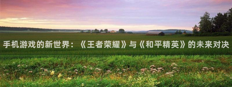 高德娱乐娱乐是真的吗：手机游戏的新世界：《王者荣耀》与《和平