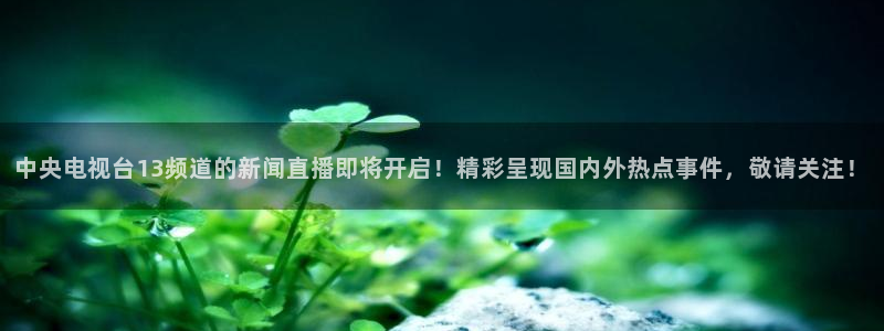 蓝鲸体育下载app：中央电视台13频道的新闻直播即将开启！精彩呈现国内外热点事件，敬请关注！